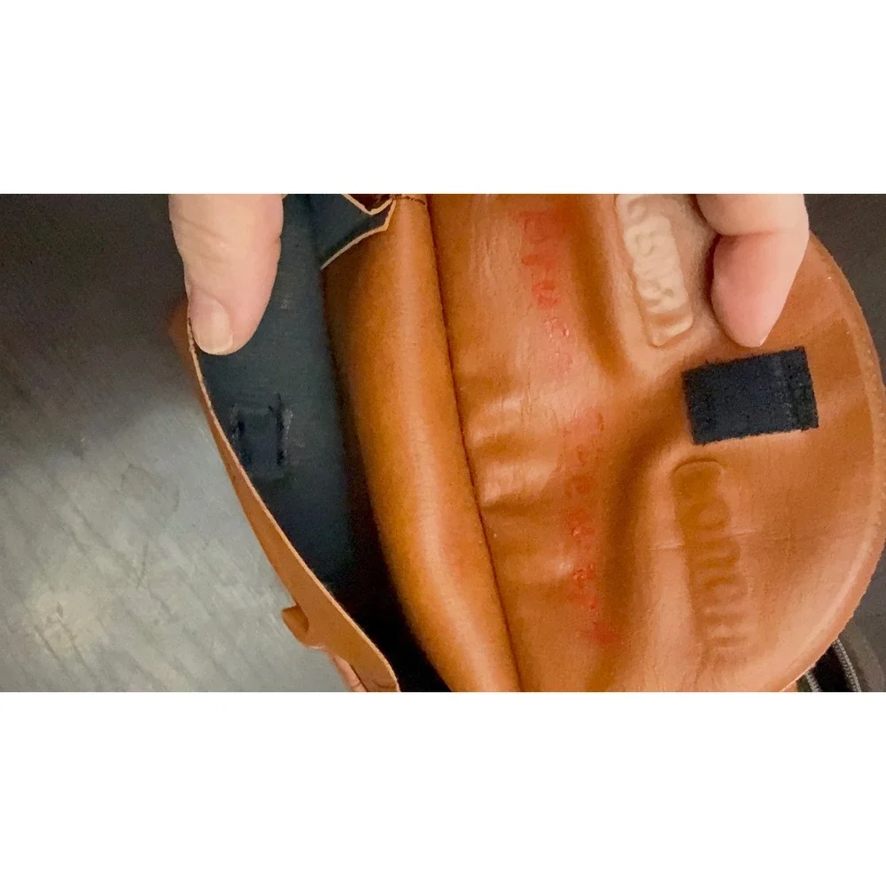 Vintage Kodak Instant‎ Camera Bag Tan Faux Leather Rainbow Strap Retro Case